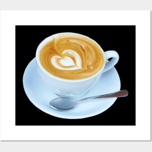 Heart Latte Coffee Photo Posters and Art